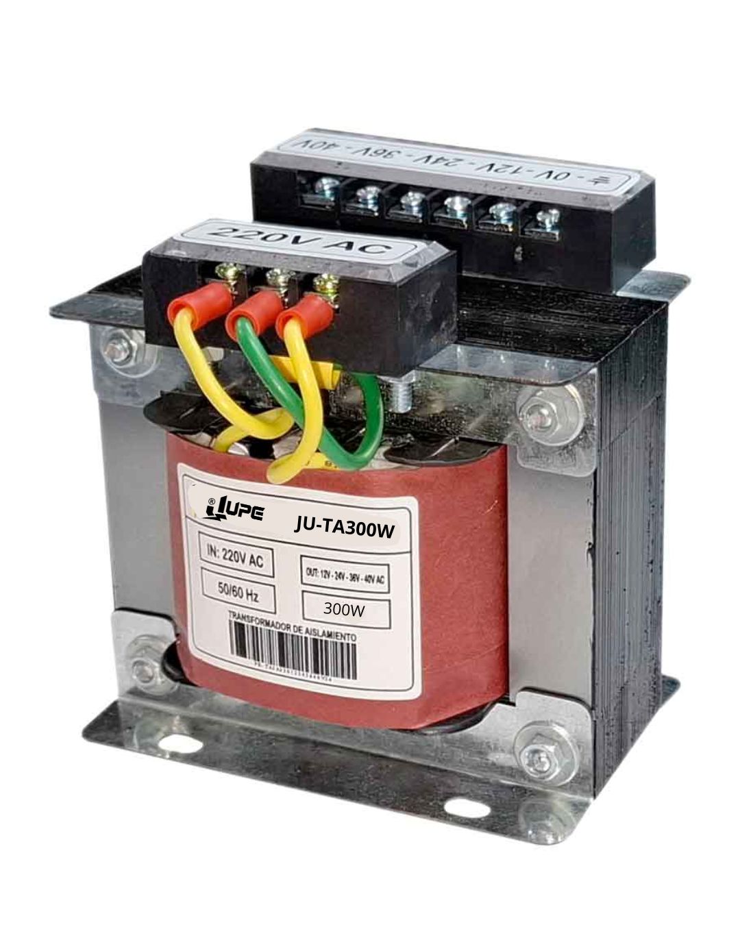 Transformador Monofasico 300W 220V AC/0-6-12-24-36-40V AC
