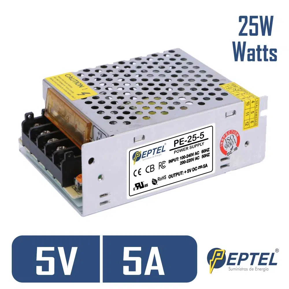 Fuente de poder switching 220V AC / 5V DC 5A 25W