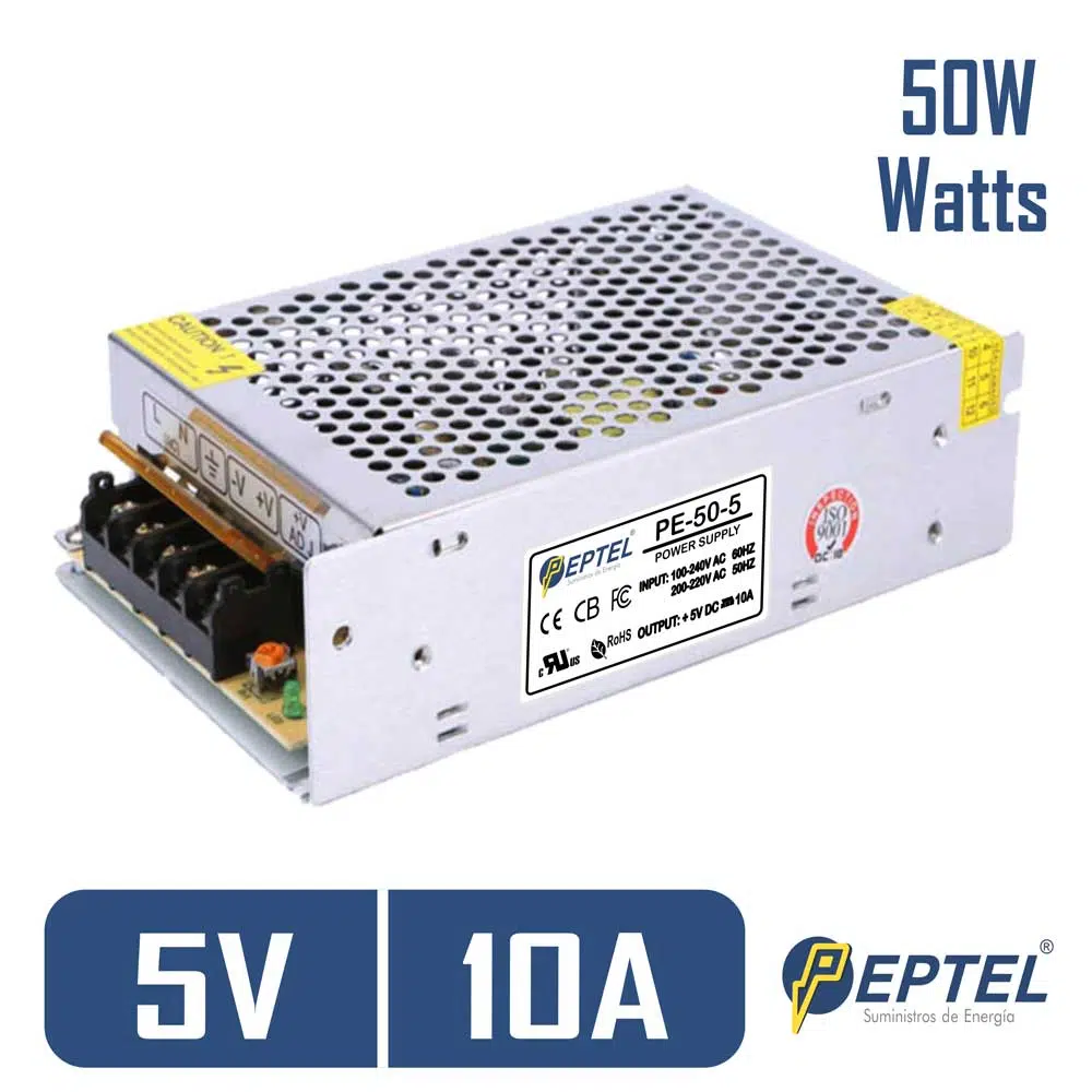 Fuente de poder switching 220V AC / 5V DC 10A 50W