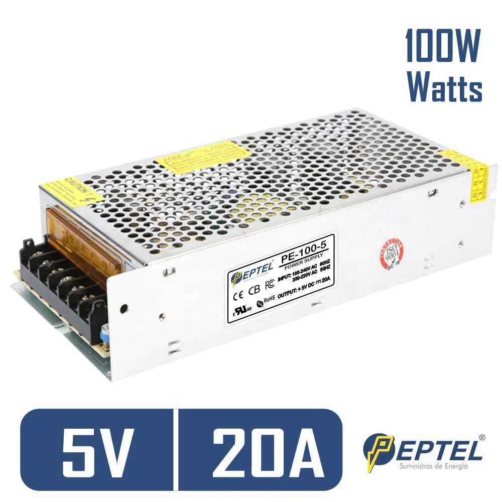 Fuente de poder switching 220V AC / 5V DC 20A 100W