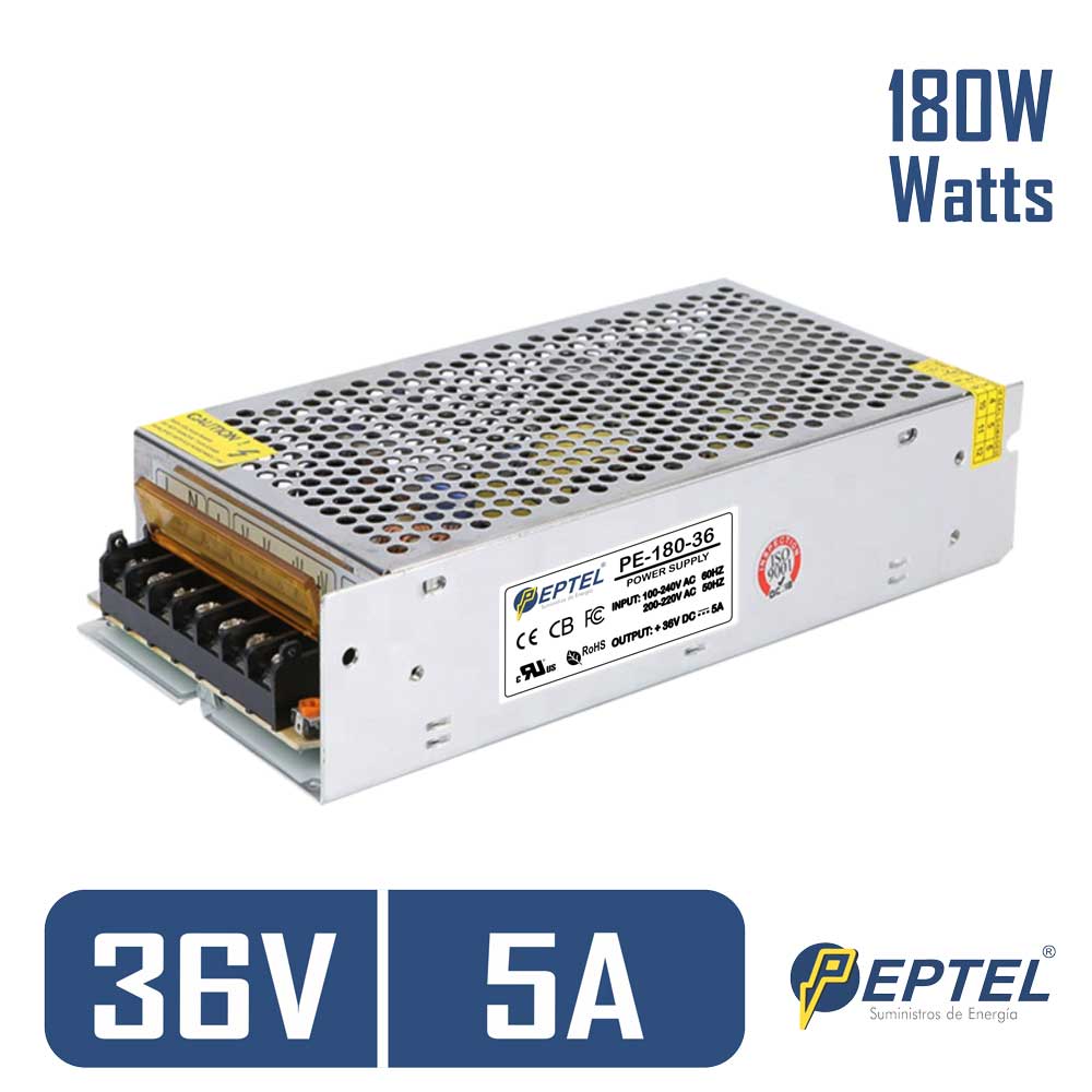 Fuente de poder switching 220V AC / 36V DC 5A 180W	