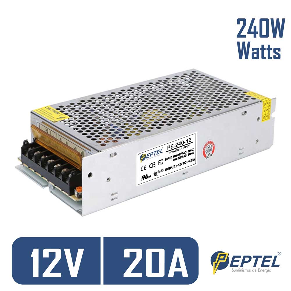 Fuente de poder switching 220V AC / 12V DC 20A 240W