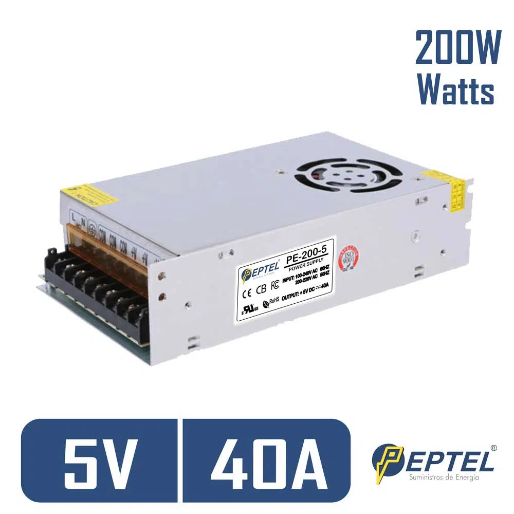 Fuente de poder switching 220V AC / 5V DC 40A 200W