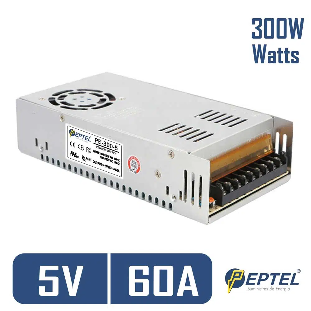 Fuente de poder switching 220V AC / 5V DC 60A 300W